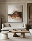 Multicolor Earthbound Serenity-Hand-Painted Thick Mountain Texture Wall Art - Artwallpainting