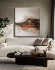 Multicolor Earthbound Serenity-Hand-Painted Thick Mountain Texture Wall Art - Artwallpainting