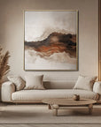 Multicolor Earthbound Serenity-Hand-Painted Thick Mountain Texture Wall Art - Artwallpainting