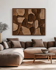 Multicolor Earthen Harmony Abstract Canvas - Artwallpainting