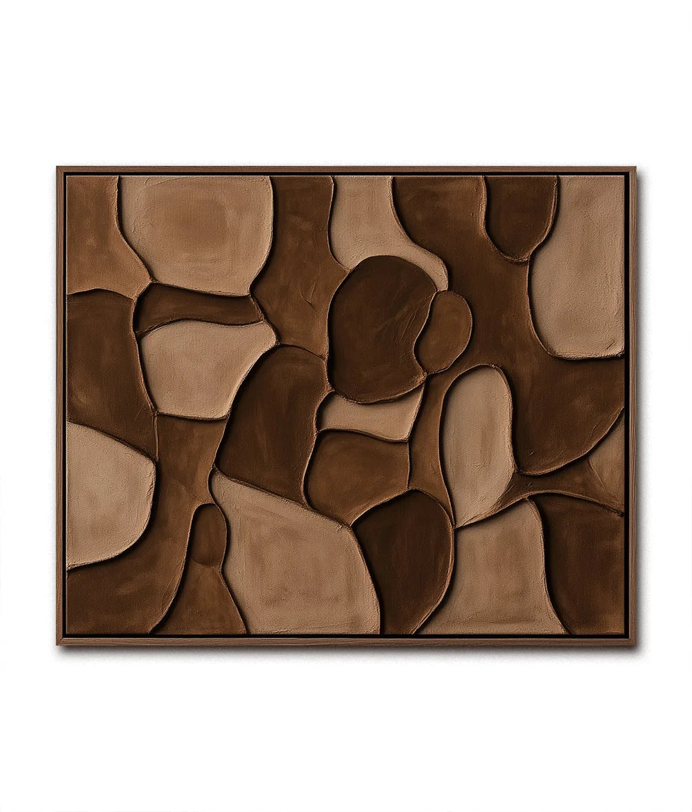 Multicolor Earthen Harmony Abstract Canvas - Artwallpainting