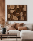 Multicolor Earthen Harmony Abstract Canvas - Artwallpainting
