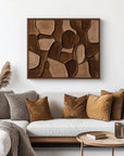 Multicolor Earthen Harmony Abstract Canvas - Artwallpainting