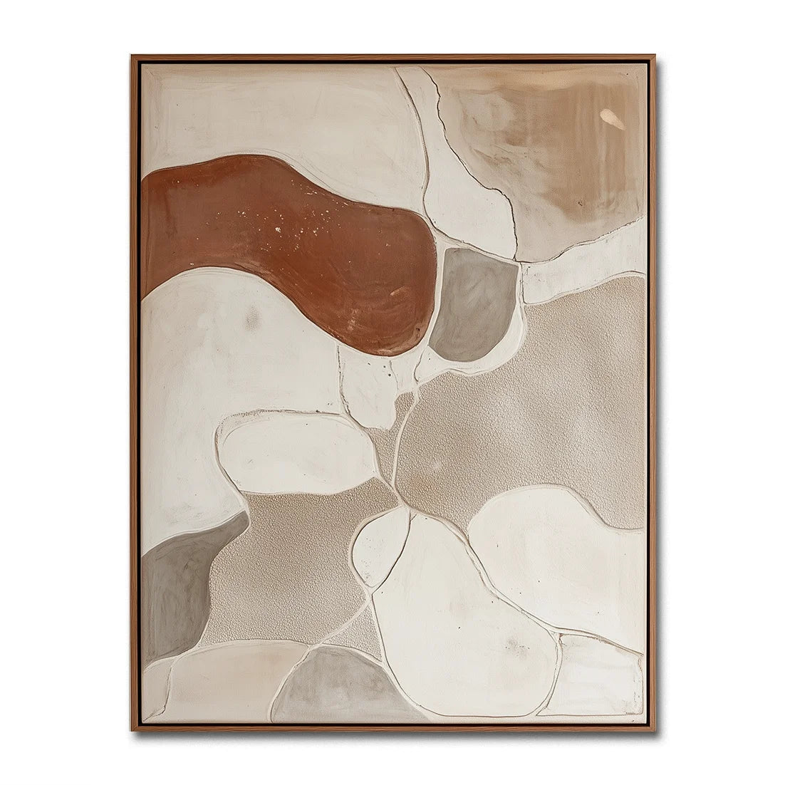 Multicolor Earthen Harmony-Modern Minimalist Wabi-Sabi Style Abstract Wall Art - Artwallpainting