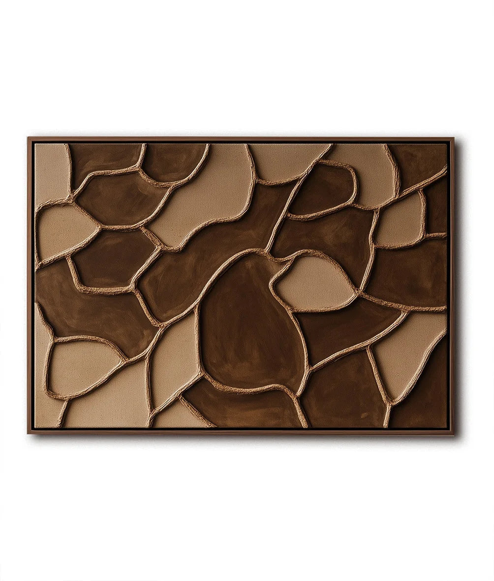 Multicolor Earthen Mosaic-Geometric Abstract Wall Art Featuring Earth Mosaic - Artwallpainting