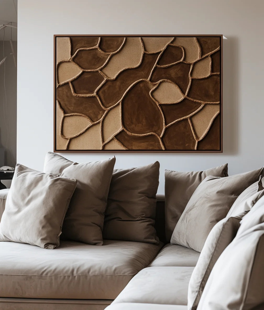 Multicolor Earthen Mosaic-Geometric Abstract Wall Art Featuring Earth Mosaic - Artwallpainting