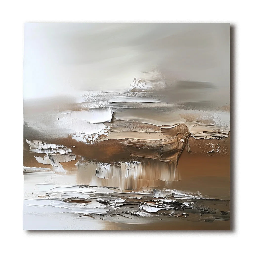 Multicolor Earthen Symphony-Indoor Or Living Room Warm Brown Natural Abstract Wall Art - Artwallpainting