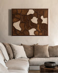 Multicolor Earthen Veins Weave-Modern Living Room Or Bedroom Decoration With Three-Dimensional Irregular Block Abstract Wall Art - Artwallpainting