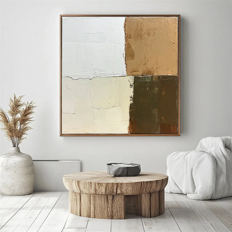 Multicolor Earthly Harmony Geometric Balance - Artwallpainting