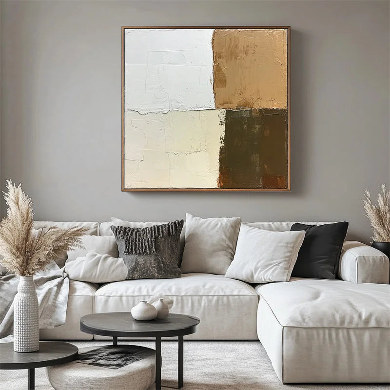 Multicolor Earthly Harmony Geometric Balance - Artwallpainting