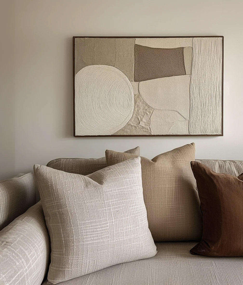 Multicolor Earthy Balance-Modern Minimalist Earthy Geometric Patterned Wall Art - Artwallpainting