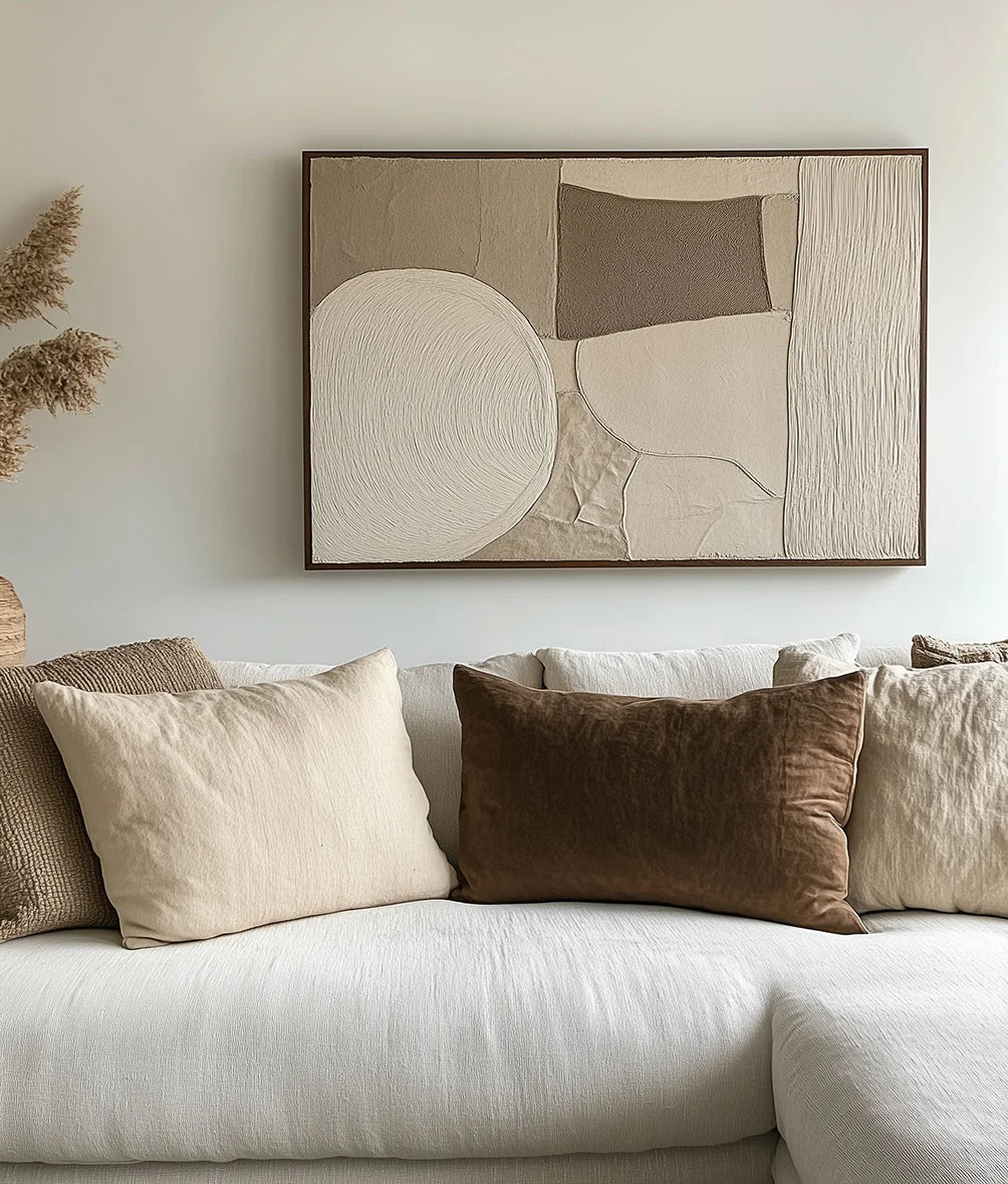 Multicolor Earthy Balance-Modern Minimalist Earthy Geometric Patterned Wall Art - Artwallpainting