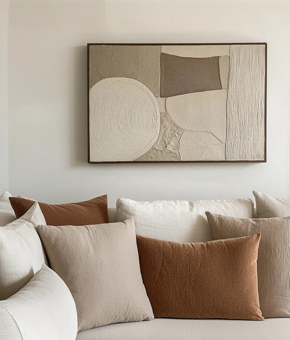 Multicolor Earthy Balance-Modern Minimalist Earthy Geometric Patterned Wall Art - Artwallpainting