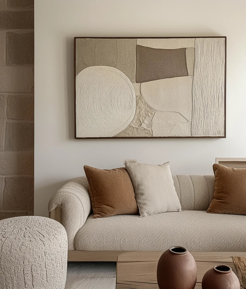 Multicolor Earthy Balance-Modern Minimalist Earthy Geometric Patterned Wall Art - Artwallpainting