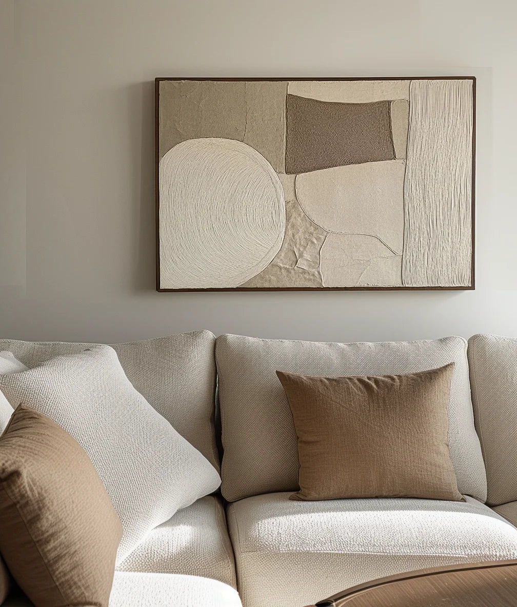 Multicolor Earthy Balance-Modern Minimalist Earthy Geometric Patterned Wall Art - Artwallpainting
