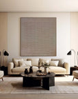 Multicolor Earthy Grid Textured Canvas - Artwallpainting