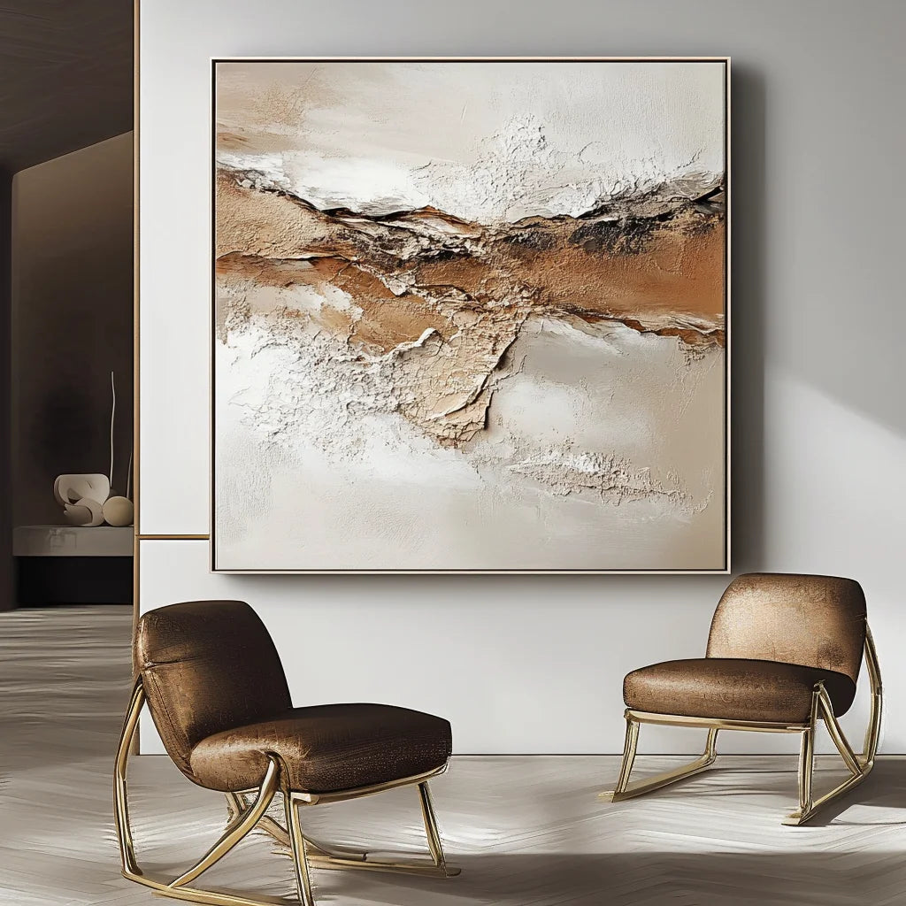 Multicolor Earthy Texture And Soft Tones 1 - Minimalist Abstract Painting - Artwallpainting