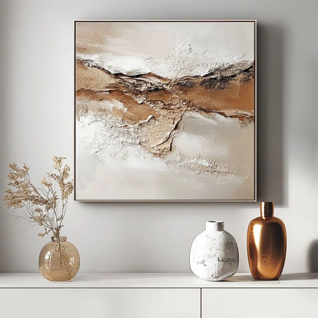 Multicolor Earthy Texture And Soft Tones 1 - Minimalist Abstract Painting - Artwallpainting