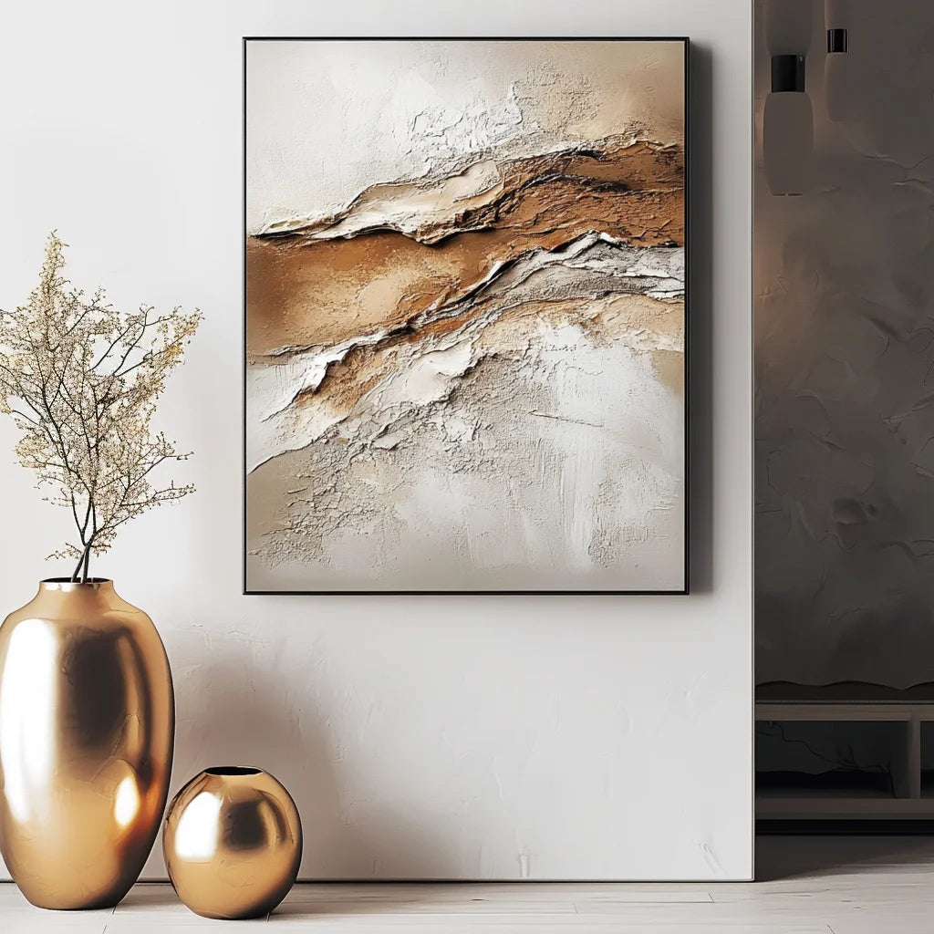 Multicolor Earthy Texture And Soft Tones 2 - Textured Abstract Painting - Artwallpainting