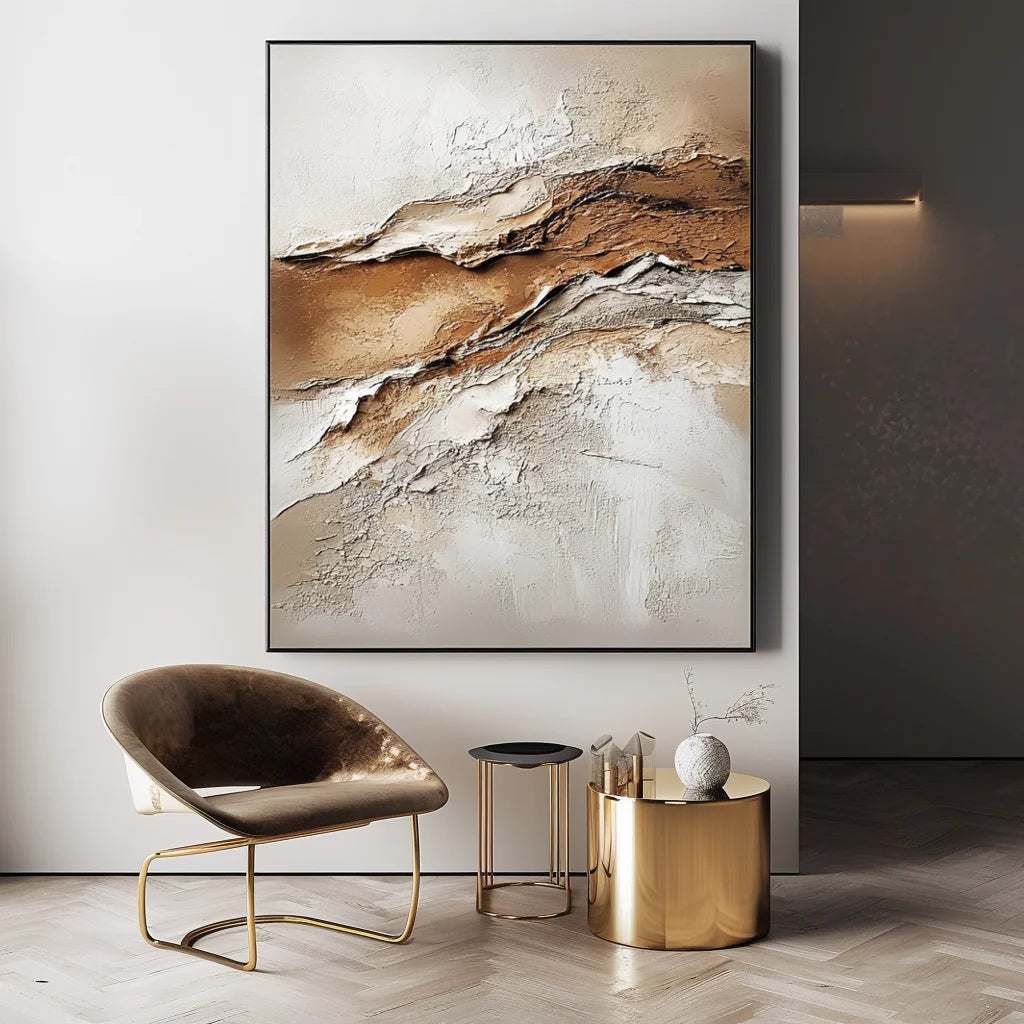 Multicolor Earthy Texture And Soft Tones 2 - Textured Abstract Painting - Artwallpainting