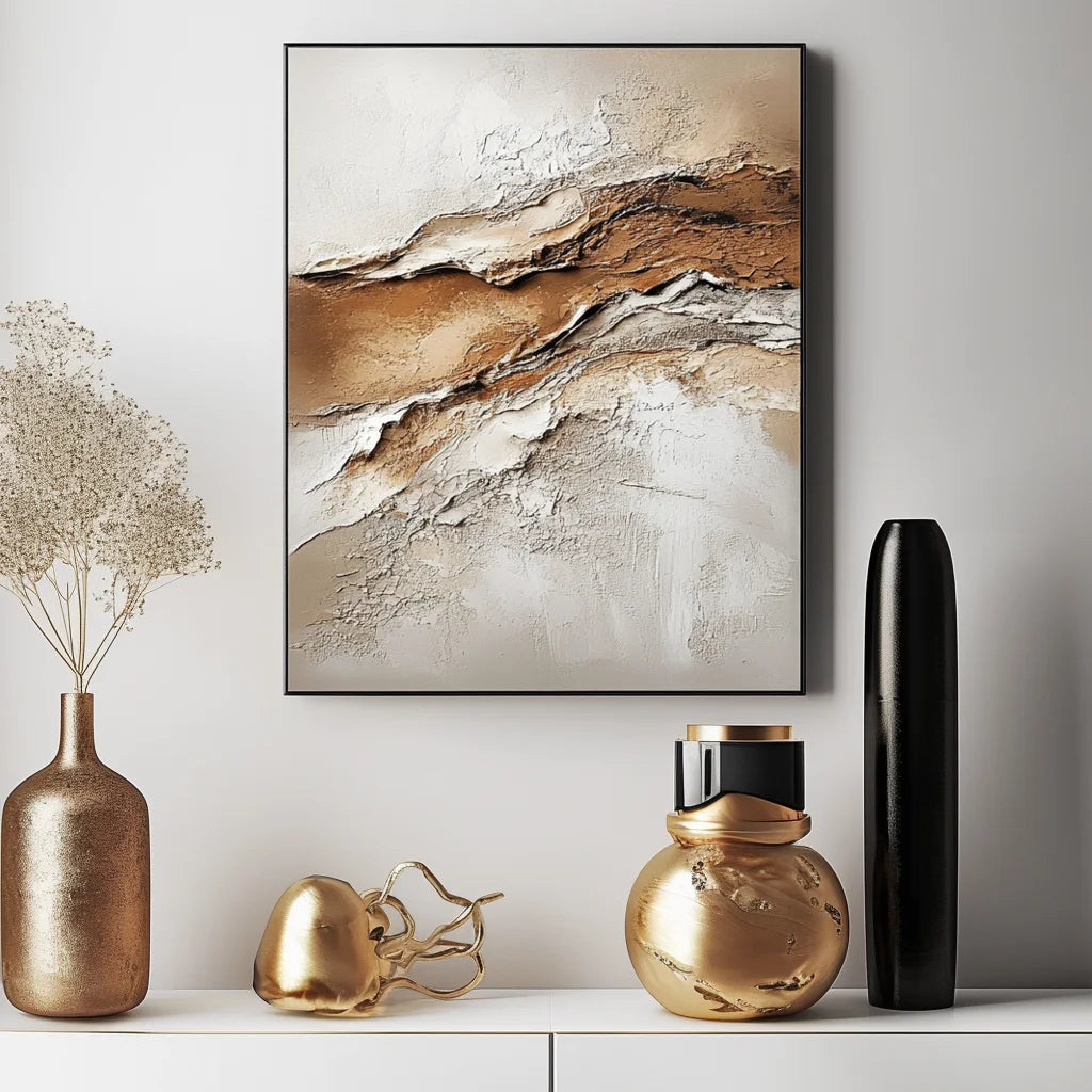 Multicolor Earthy Texture And Soft Tones 2 - Textured Abstract Painting - Artwallpainting