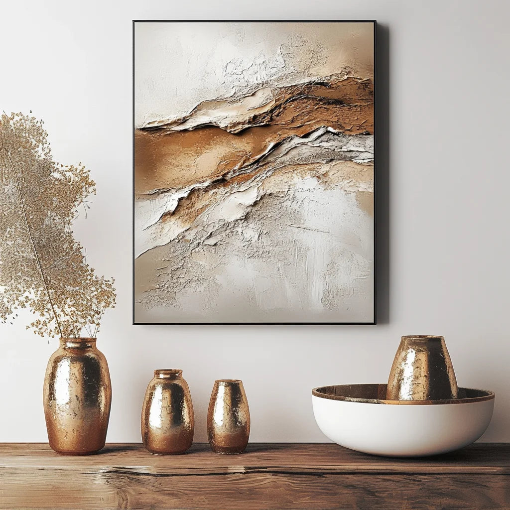 Multicolor Earthy Texture And Soft Tones 2 - Textured Abstract Painting - Artwallpainting