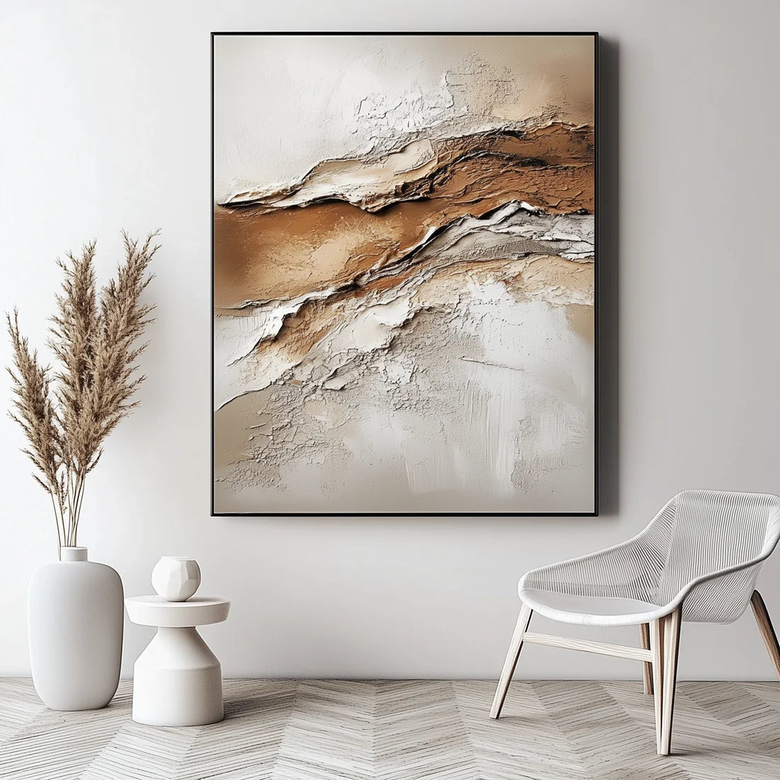 Multicolor Earthy Texture And Soft Tones 2 - Textured Abstract Painting - Artwallpainting