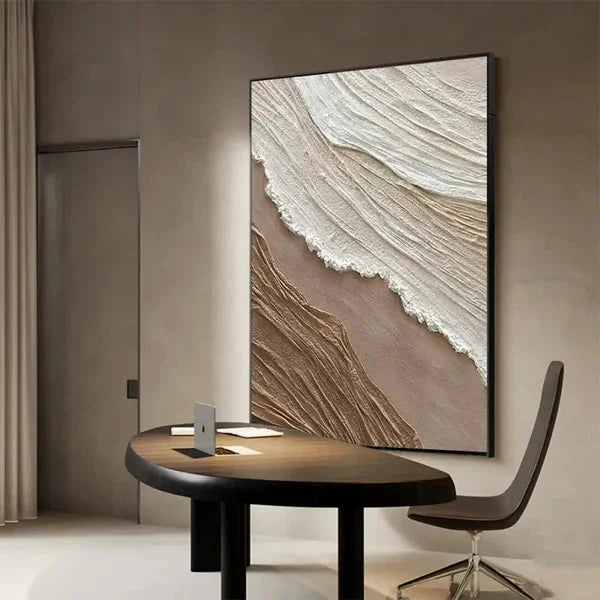 Multicolor Earthy Textured Abstract Wall Art - Artwallpainting