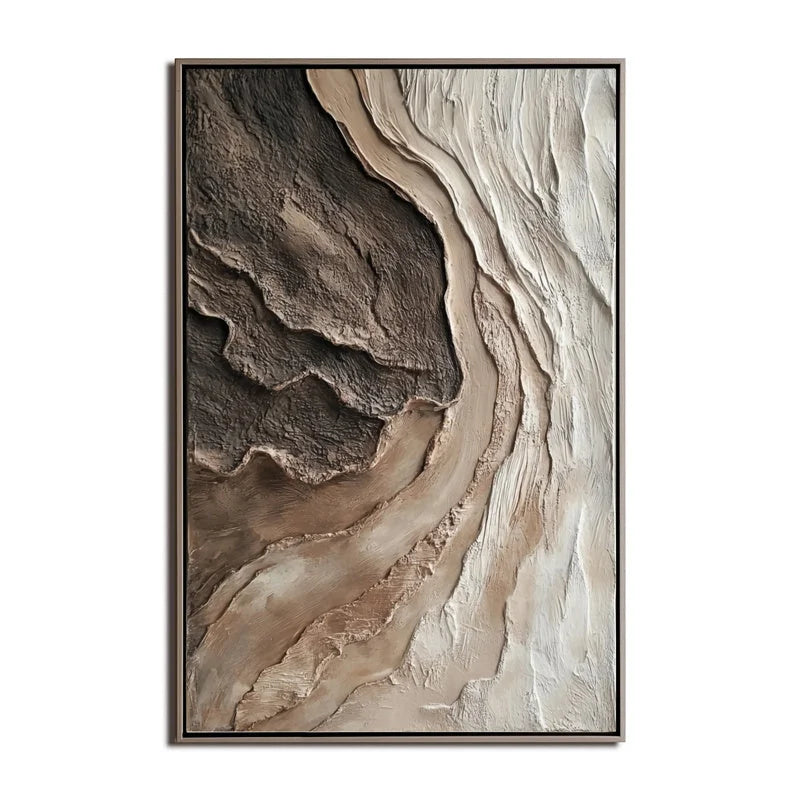 Multicolor Earthy Textured Abstract Wall Art For Modern Home Decor - Artwallpainting