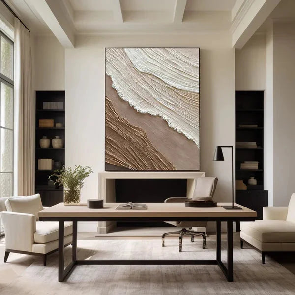 Multicolor Earthy Textured Abstract Wall Art - Artwallpainting
