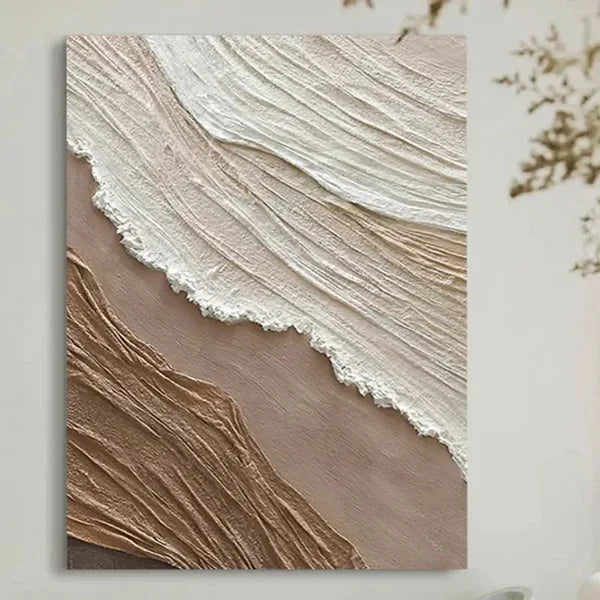 Multicolor Earthy Textured Abstract Wall Art - Artwallpainting
