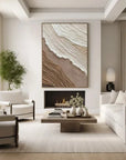 Multicolor Earthy Textured Abstract Wall Art - Artwallpainting