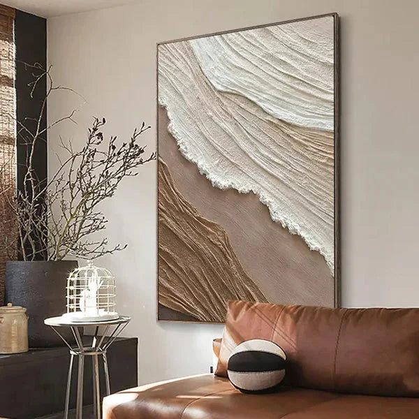 Multicolor Earthy Textured Abstract Wall Art - Artwallpainting