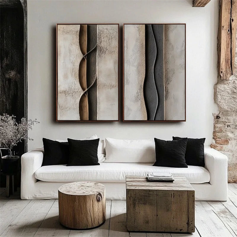 Multicolor Ebb And Flow Vertical Canvas - Artwallpainting