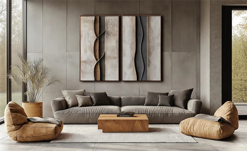 Multicolor Ebb And Flow Vertical Canvas - Artwallpainting