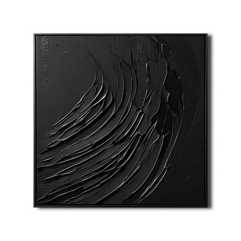 Multicolor Ebony Flow Textured Canvas Art - Artwallpainting