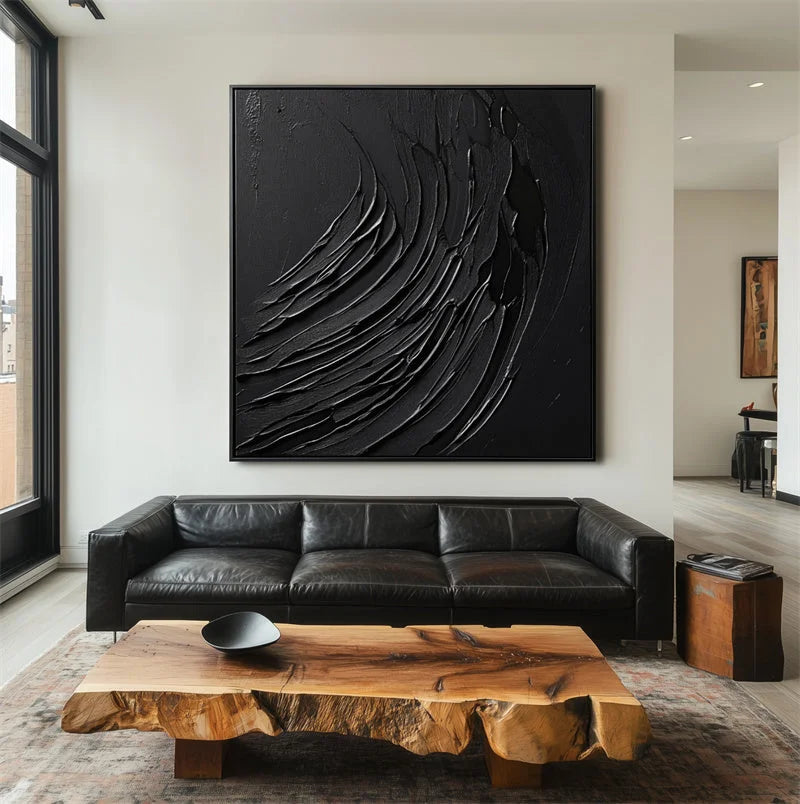 Multicolor Ebony Flow Textured Canvas Art - Artwallpainting