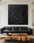 Multicolor Ebony Flow Textured Canvas Art - Artwallpainting