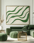 Multicolor Echo Drift - Abstract Oil Painting For Wavy Line Modern Wall Art - Artwallpainting