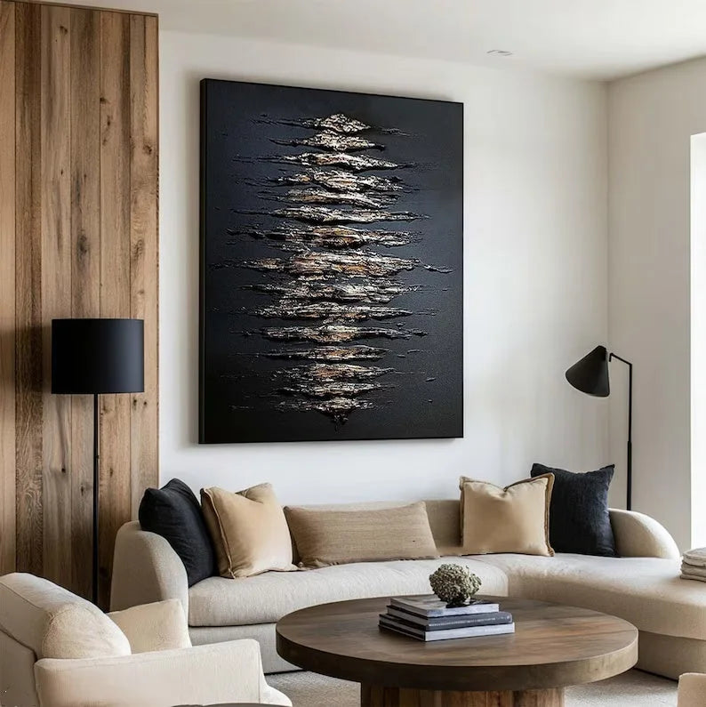 Multicolor Echoes Of Depth-Modern Minimalist Space Focus Abstract Wall Art - Artwallpainting