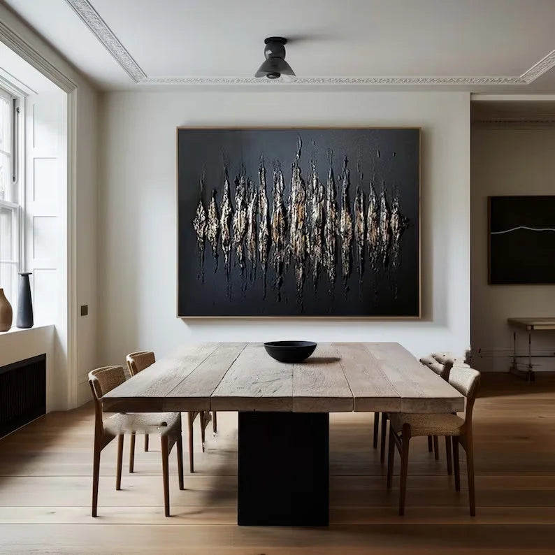 Multicolor Echoes Of Depth-Modern Minimalist Space Focus Abstract Wall Art - Artwallpainting