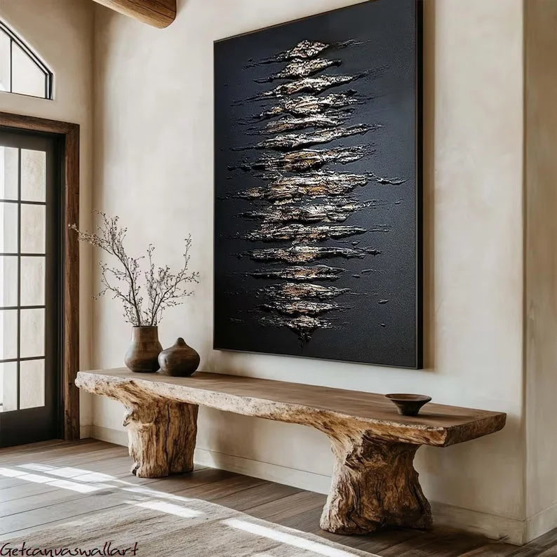 Multicolor Echoes Of Depth-Modern Minimalist Space Focus Abstract Wall Art - Artwallpainting