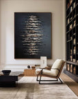 Multicolor Echoes Of Depth-Modern Minimalist Space Focus Abstract Wall Art - Artwallpainting