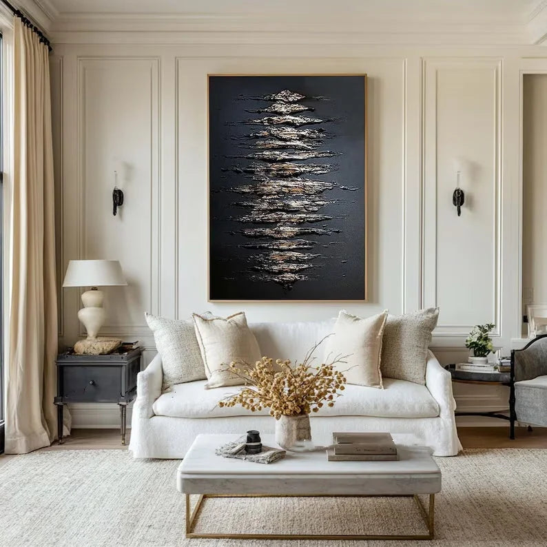 Multicolor Echoes Of Depth-Modern Minimalist Space Focus Abstract Wall Art - Artwallpainting