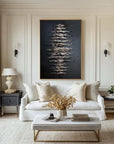Multicolor Echoes Of Depth-Modern Minimalist Space Focus Abstract Wall Art - Artwallpainting