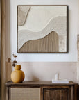 Multicolor Echoes Of Earth-Modern Abstract Style Ridge Texture Wall Art - Artwallpainting