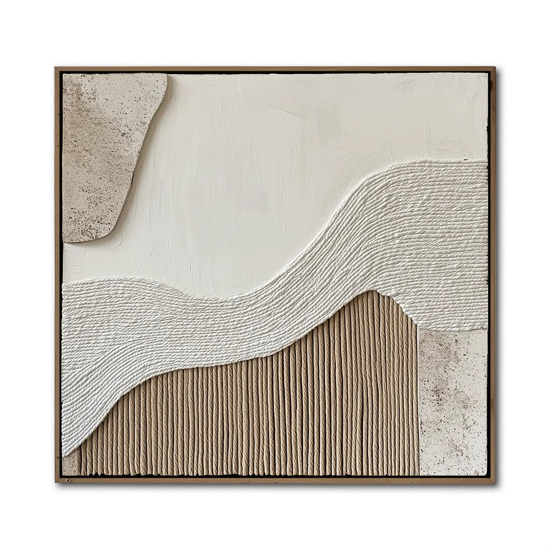 Multicolor Echoes Of Earth-Modern Abstract Style Ridge Texture Wall Art - Artwallpainting