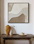 Multicolor Echoes Of Earth-Modern Abstract Style Ridge Texture Wall Art - Artwallpainting