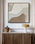 Multicolor Echoes Of Earth-Modern Abstract Style Ridge Texture Wall Art - Artwallpainting