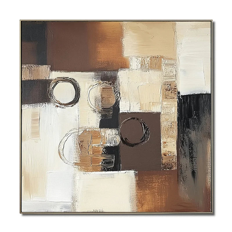 Multicolor Echoes Of Geometry Abstract Art - Artwallpainting